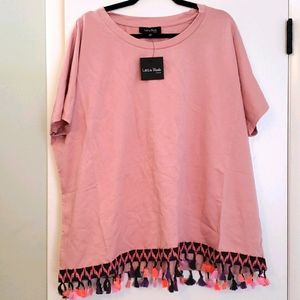 Pale pink short sleeve t shirt